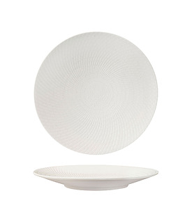 Luzerne Zen Coupe Plate Round White Swirl 235mm