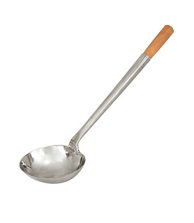 Stainless Steel Chinese Ladle Wooden Handle 114mm