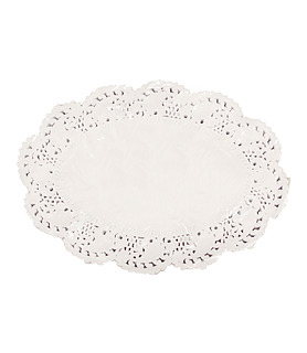 Paper Doyley Oval White Lace 230 x 164mm 2000 Per Ctn