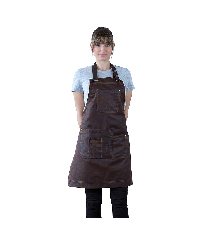 Cafe Apron Barber Bib Rust