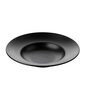 Coucou Melamine Round Deep Plate Black 265mm (12/24)