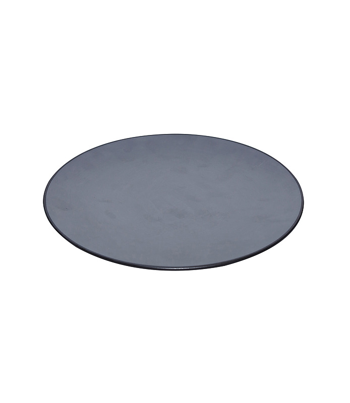 Coucou Melamine Round Plate Grey and Black 250mm