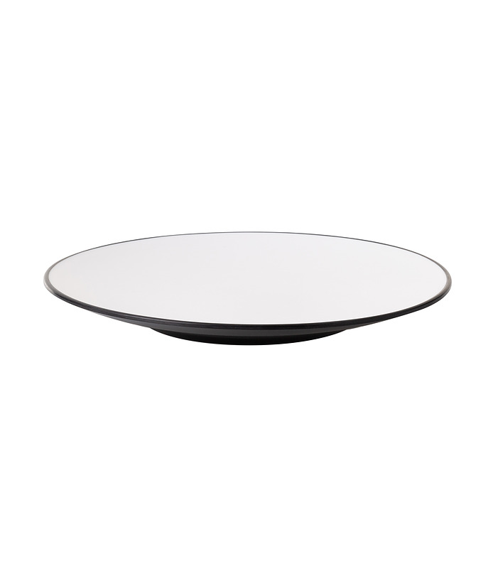 Coucou Melamine Round Plate White and Black 250mm  (9/36)