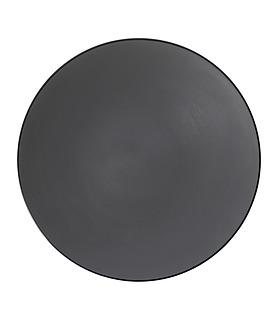 Coucou Melamine Round Plate Grey and Black 300mm (12/24)