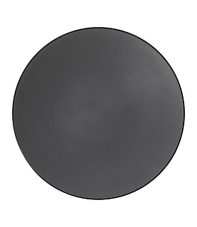 Coucou Melamine Round Plate Grey and Black 300mm