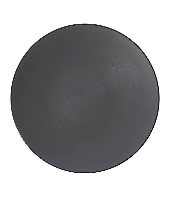 Coucou Melamine Round Plate Grey and Black 300mm (12/24)
