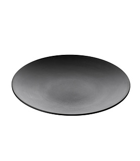 Coucou Melamine Round Plate Black 300mm (12/24)