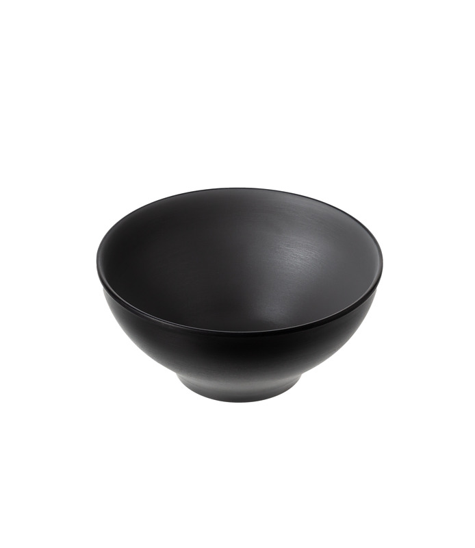 Coucou Melamine Round Noodle Bowl Grey and Black 165mm (12/48)
