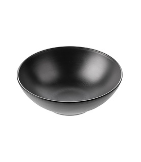 Coucou Melamine Round Bowl Black 210mm