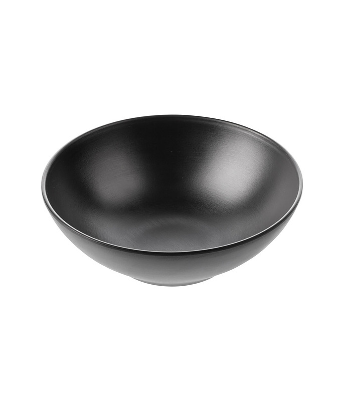 Coucou Melamine Round Bowl Black 210mm