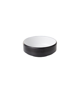 Coucou Melamine Round Sauce Dish White and Black 76mm