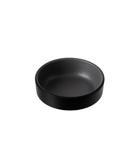 Coucou Melamine Round Sauce Dish Grey and Black 100mm (20/120)