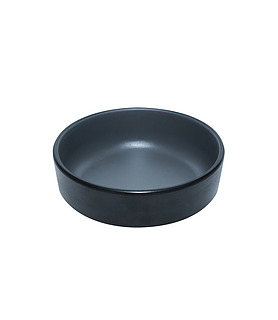 Coucou Melamine Round Sauce Dish Grey and Black 127mm (12/72)