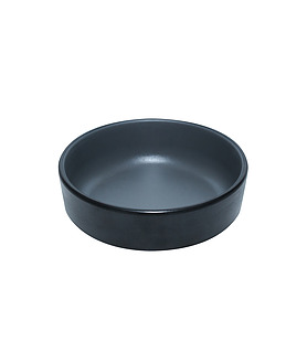 Coucou Melamine Round Sauce Dish Grey and Black 127mm