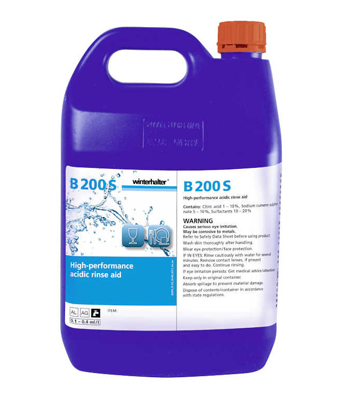 Winterhalter B200S Universal Liquid Glass Rinse Aid 2 x 5Ltr (DG)