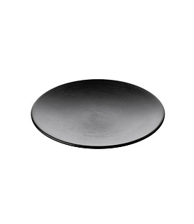 Coucou Melamine Round Plate Black 205mm (12/48)