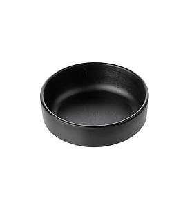 Coucou Melamine Round Sauce Dish Black 127mm (12/72)