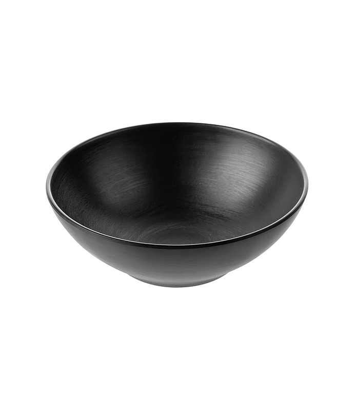 Coucou Melamine Round Bowl Black 187mm (12/48)