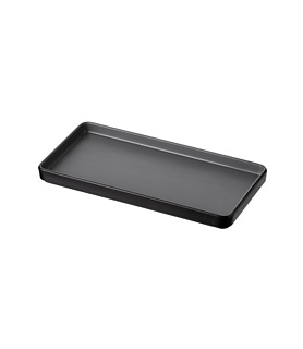 Coucou Melamine Rectangular Plate Grey and Black 250 x 120mm (12/48)