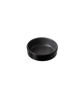 Coucou Melamine Round Sauce Dish Grey and Black 76mm (40/240)