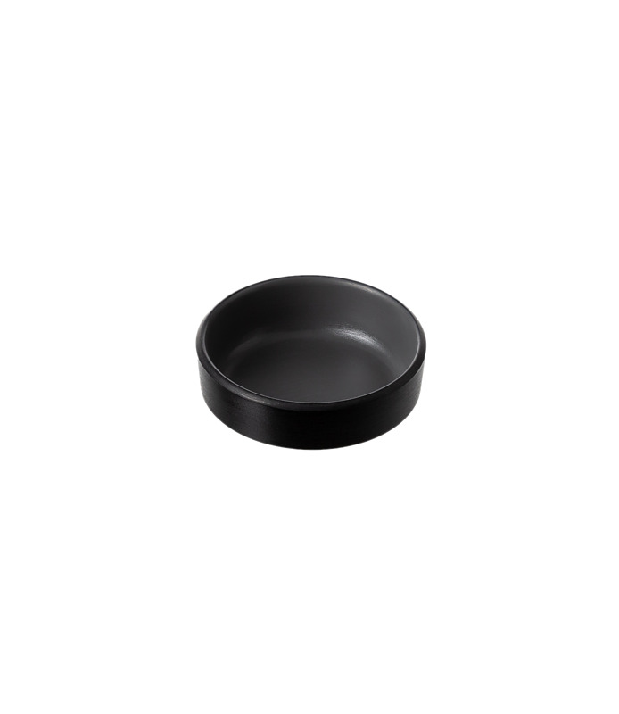 Coucou Melamine Round Sauce Dish Grey and Black 76mm