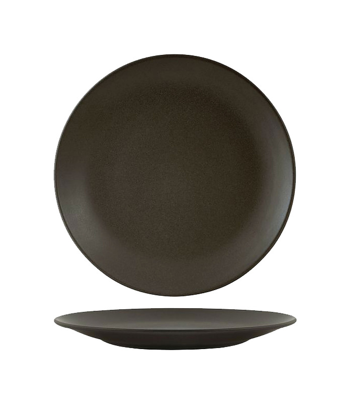 Zuma Coupe Plate Round Charcoal 256mm