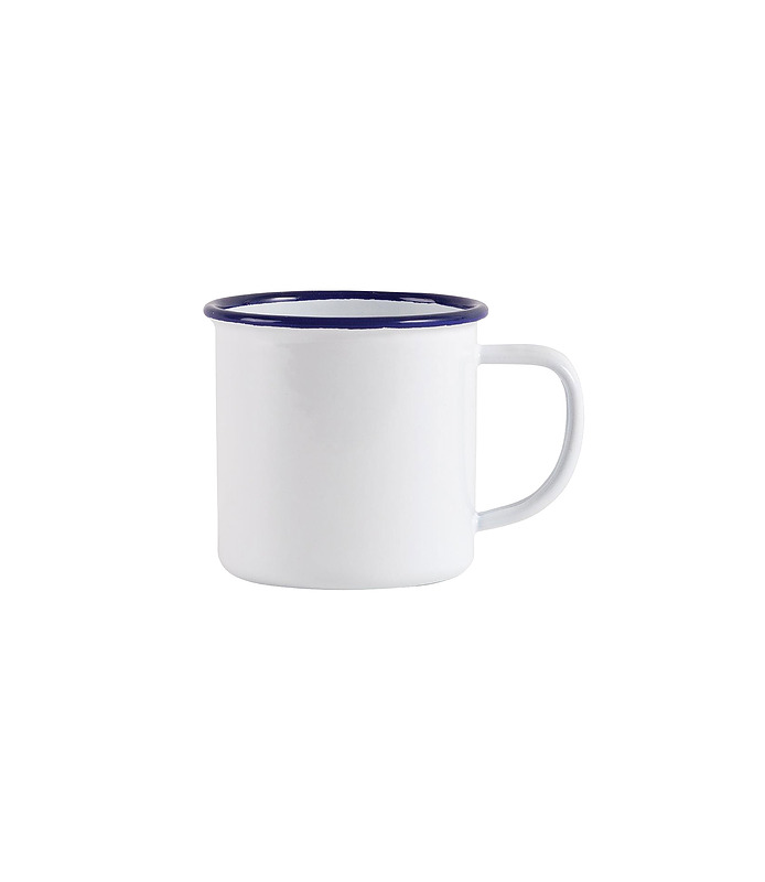 Enamel Mug Blue Rim 350ml