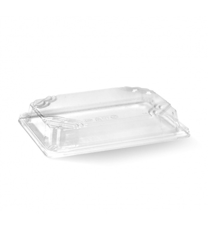 BioCane Sushi Tray PLA Clear Lid Medium 600 Per Ctn
