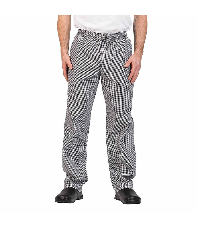 PROCHEF Chef Pants Traditional Check Drawstring Small