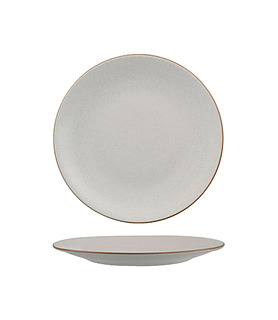 Zuma Plate Round Ribbed Mineral 265mm