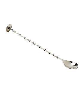 Stainless Steel Cocktail Muddling Spoon with Crusher