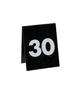 White on Black A-Frame Table Number Set 31-40