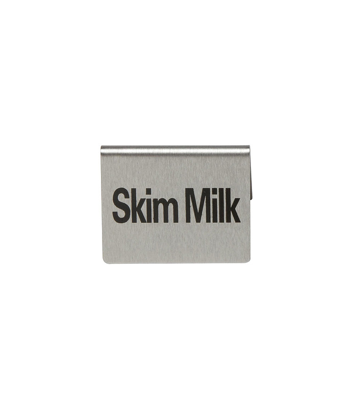 Stainless Steel Skim Milk Buffet Sign