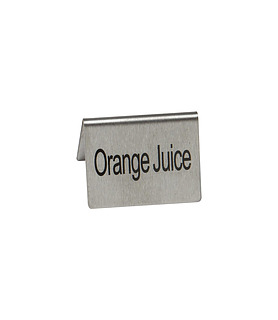 Stainless Steel Orange Juice Buffet Sign