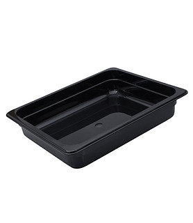 Polycarbonate Food Pan Black 1/2 x 150mm Deep