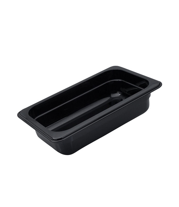 Polycarbonate Food Pan Black 1/4 x 65mm Deep