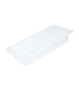 Polycarbonate Food Pan Clear 1/3 x 65mm Deep