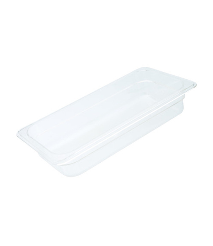 Polycarbonate Food Pan Clear 1/3 x 65mm Deep