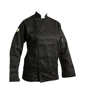 HEADCHEF Chef Jacket Classic Long Sleeve Black Extra Large