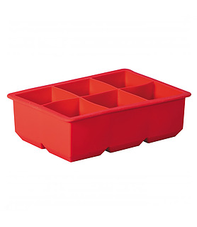 Avanti Red Ice Cube Tray King 6 Cup 115 X 165 X 50mm