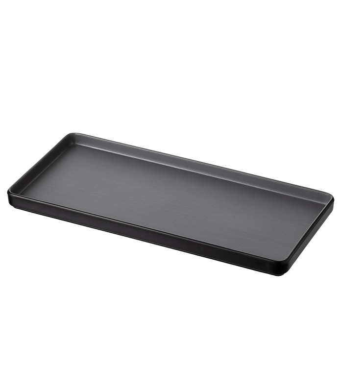 Coucou Melamine Rectangular Plate Grey and Black 325 x 150mm (9/36)