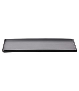 Coucou Melamine Rectangular Plate Grey and Black 500 x 180mm (9/18)