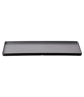 Coucou Melamine Rectangular Plate Grey and Black 500 x 180mm