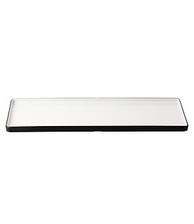 Coucou Melamine Rectangular Plate White and Black 500 x 180mm (9/18)