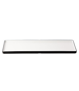 Coucou Melamine Rectangular Plate White and Black 500 x 180mm