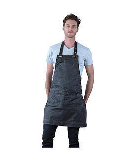 Cafe Apron Barber Bib Pewter 66 x 77cm