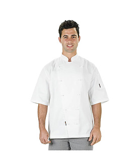 PROCHEF Chef Jacket Classic Short Sleeve White Large