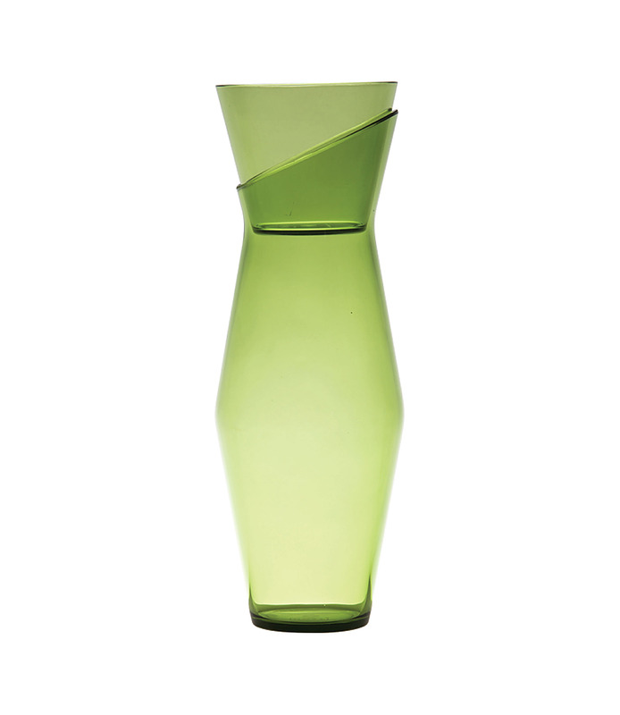 Acrylic Carafe and Cup Green 1.2L