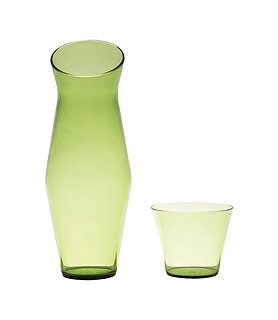Acrylic Carafe and Cup Green 1.2L