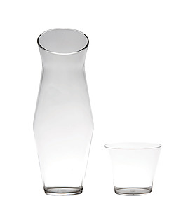 Acrylic Carafe and Cup Clear 1.2L